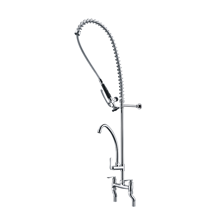 Factory Derectly Restaurant Style Kitchen Faucet Commercial Sink Faucet With High Pressure Prerinse Sprayer