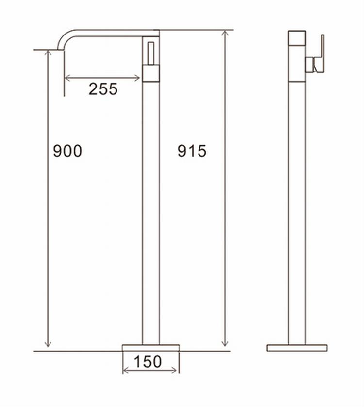 Stand Alone Bathroom Basin Mixer Sink Tap Floor Mount Free Standing Water Faucet Pedestal Washing Taps