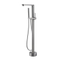 Modern Brass Bathtub Single Handle Bathroom Faucet Gun Metal Freestanding Bath Tap