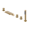 Brass Deck Mounted Waterfall Bathtub Mixer Tap 5 Hole Bath Faucet