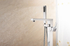 Hot Selling Bathroom Polished Chrome Floor Mount Freestanding Tub Filler Faucet