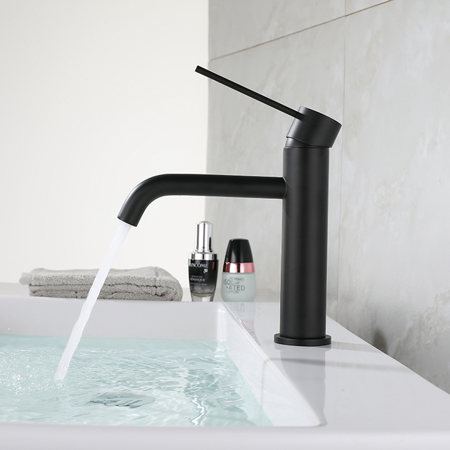 China Wholesale Factory Bathroom Wash Mixer Tap Mixed Hot Cold Water 5 Color Brass Modern Gun Grey Basin Faucet