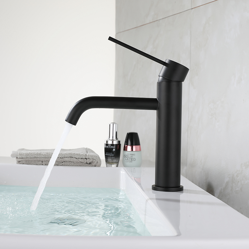 China Wholesale Factory Bathroom Wash Mixer Tap Mixed Hot Cold Water 5 Color Brass Modern Gun Grey Basin Faucet