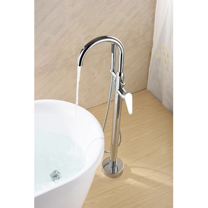 New Design Floor Standing Bath Tub Brass Bathtub Faucet with Single Handle