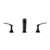 Contemporary Matte Black Wash Basin Faucet 3 Hole Dual Handle Bathroom Water Mixer Taps