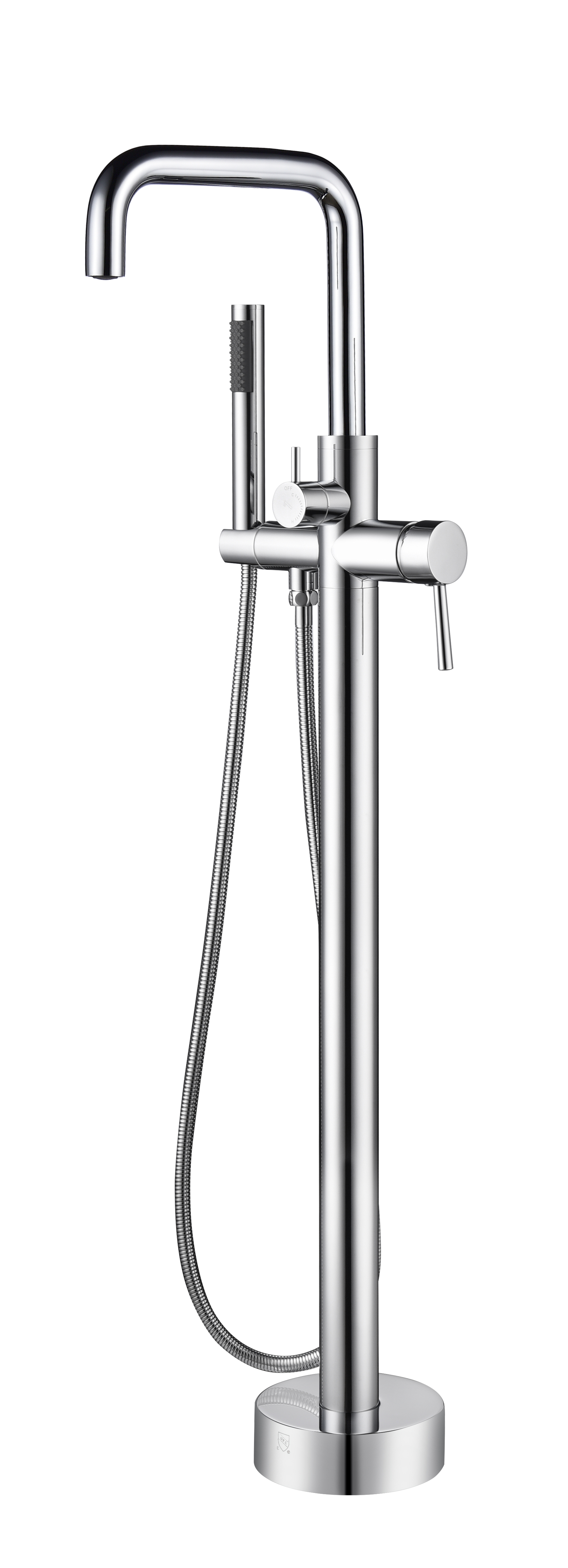 Freestanding Bahtub Mixer Bath And Shower Round Spout Big Flow Rate Factory Price