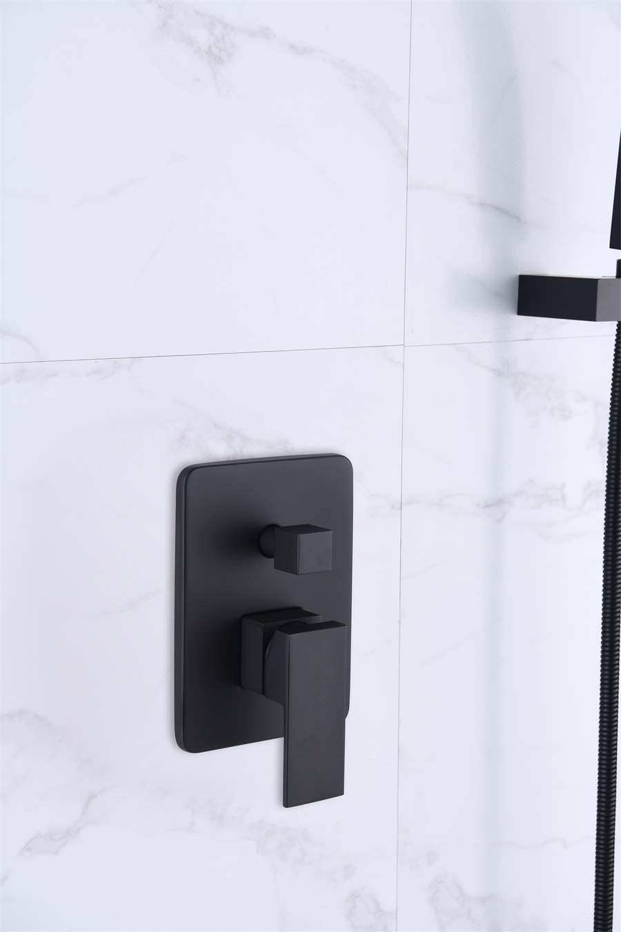 Bathrooms Concealed Shower Set Matt Black Brushed Nickel