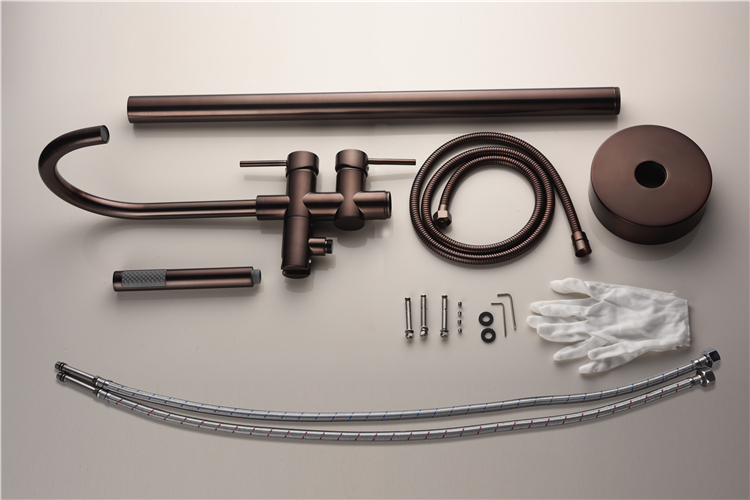 Hot and Cold Water Exchange Cheap Nice Quality Floor-Mount Bathtub Faucet