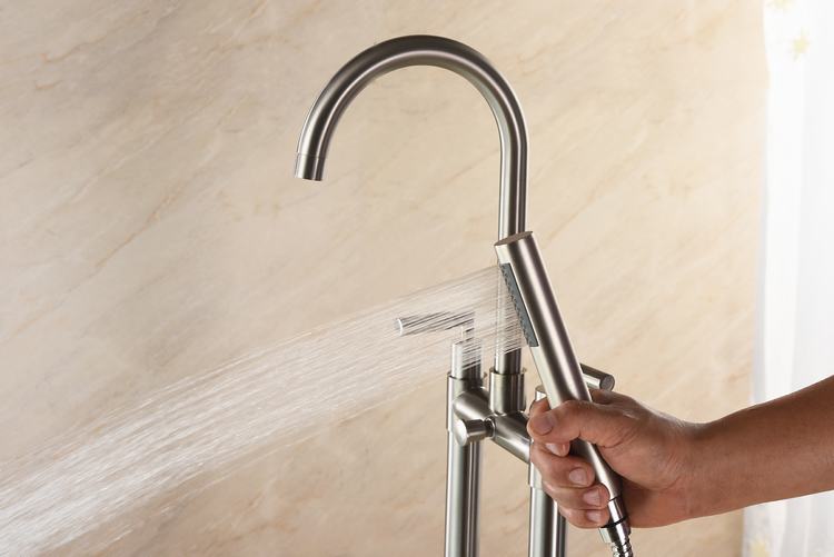 Simple Design High Brass Quality Curved Sanitary Mixer Faucet