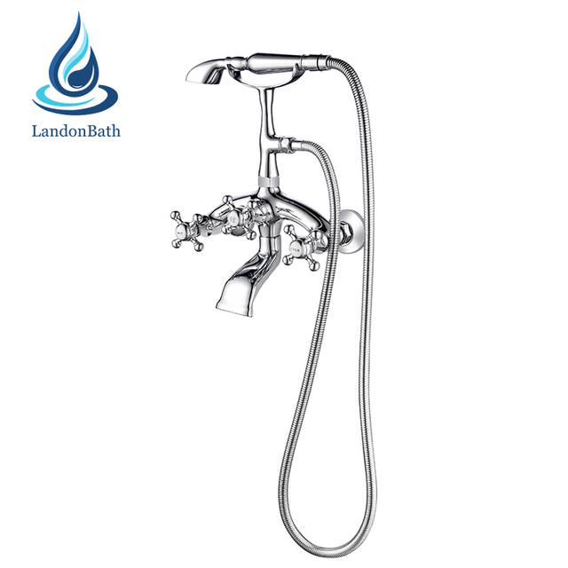 Classical White and Matt Black Thermostatic Bath Tap