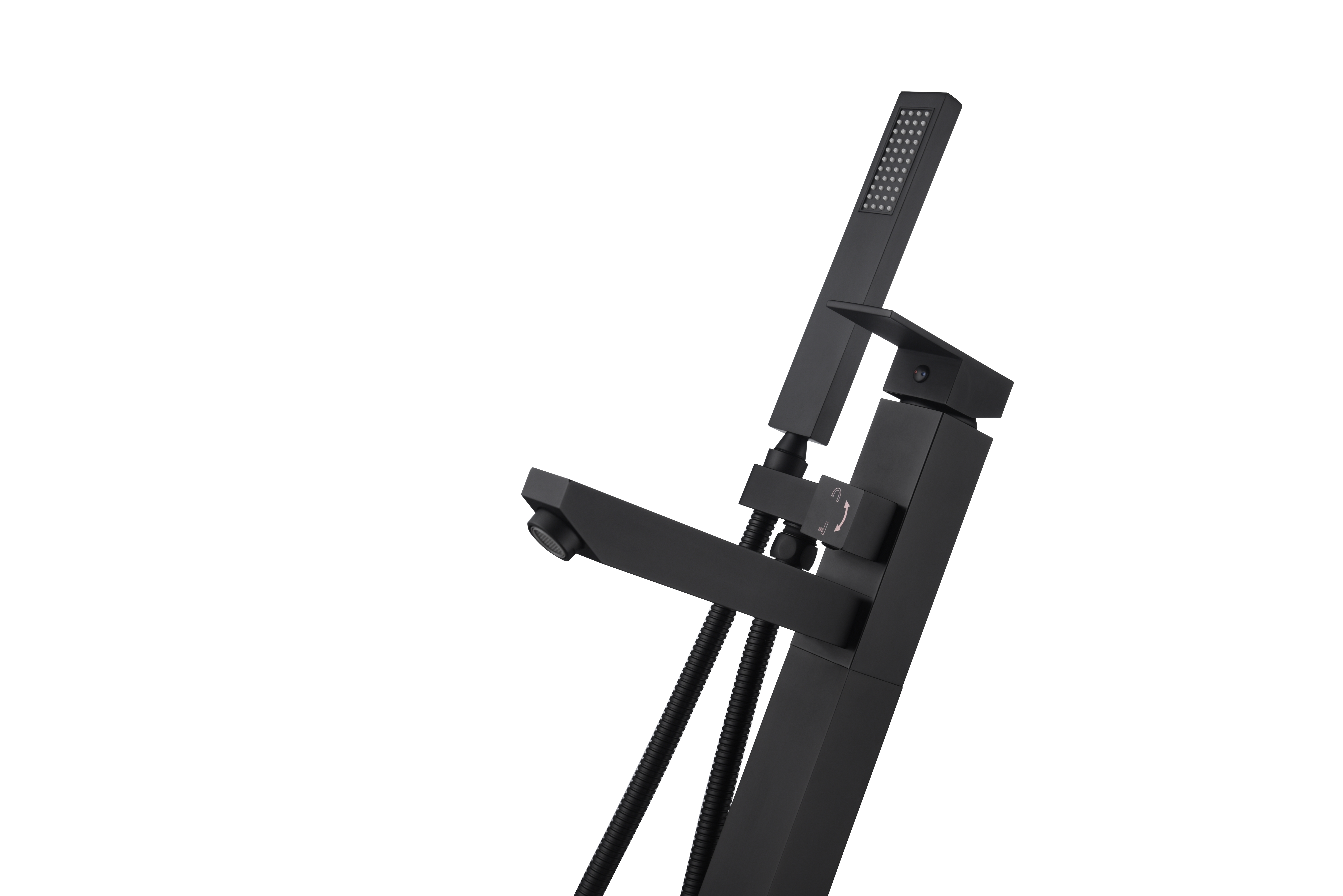 Classical White and Matt Black Square Round Sanitary Ware Faucet Tap