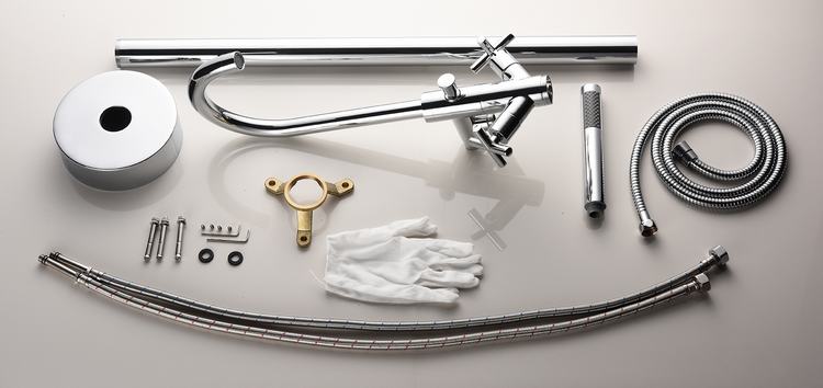 High Quality Zinc Alloy Floor-Mount Bathtub Faucet