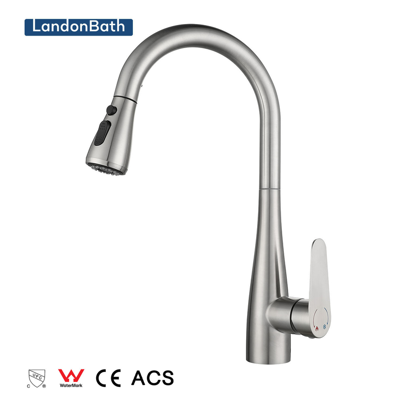 Black Stainless Steel Spring Kitchen Sink Faucet of China Supplier Landonbath