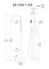 Stainless Steel Freestanding Bathtub Faucet DF-02017-2SS