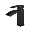 Modern China CUPC Matte Black Waterfall Bathroom Basin Water Sink Brass Mixer Faucet for Bathroom