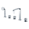 Deck Mount 5 Holes Bath Shower Faucet With Hand Shower Massage Walk In Bathtub Faucets Set