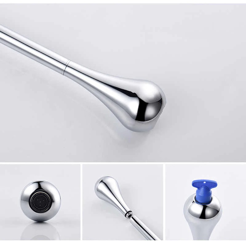 Bathroom Artistic Hanging Ceiling Faucet Hot Cold Water Mixer Wall Mounted Ceiling Basin Faucet