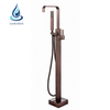 Oil Rubbed Bronze ORB Freestanding Stand Bathroom Faucets Bathtub Mixer Tap with Shower Handheld