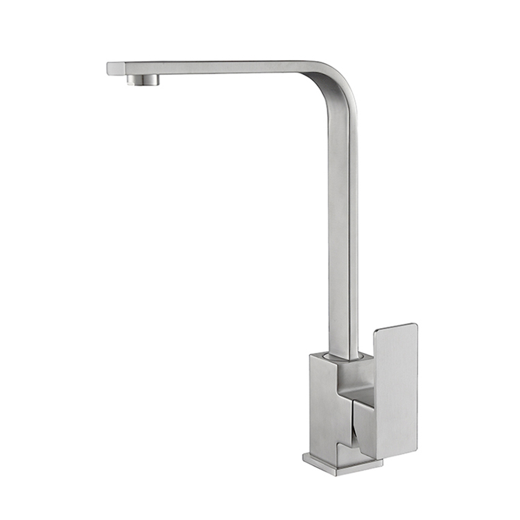 Wholesale Suppliers 304 Stainless Steel 360 Degree Rotatable Water Sink Faucet Mixer Single Handle Kitchen Water Tap