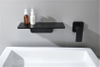 Waterfall Bathtub Faucet Mixer Bath Tubs Filler Modern Taps Faucets Tub Filler Matte Black Wall Mount