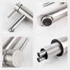 Bathroom Faucet Single Hole Stainless Steel Basin Faucet Hot Cold Water Mixer Tap