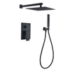 Modern Style Matt Black Shower Set Hotel Bathroom Including Bath Faucet Showers Matte Watermark Rainfall