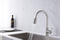 304 stainless steel single lever pull-out kitchen gooseneck sink faucet grifos de cocina agua caliente mezclador