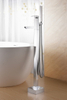 Freestanding Shower Bathtub Faucet Sanitary Ware Polished Chrome Brass Floor Mount Tub Filler With CUPC