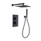 Thermostatic Bath Shower Mixer Taps With Rainfall Shower Head In Wall Mounted