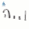 Factory Price Chrome 3 Handles Shower Basin Faucet Bathroom Set 5 Piece Water Fall Bath Mixer