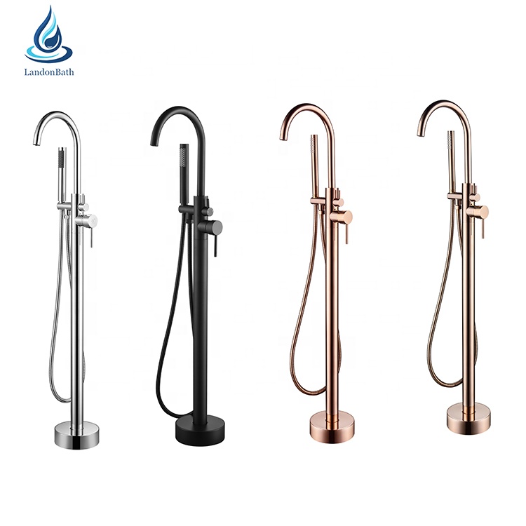 cUPC Watermark Brass Freestanding Bathtub Faucet With Diverter