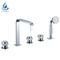 Triple cross handle hot and cold water villa bathtub faucet