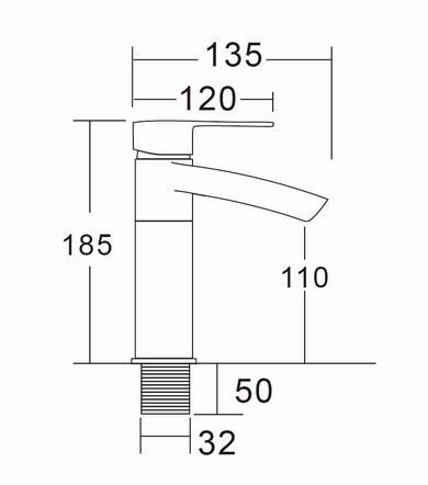 Deck Mounted Single Lever Hot And Cold Water Bathroom Mixer Tap Soft Water Basin Sink Faucet