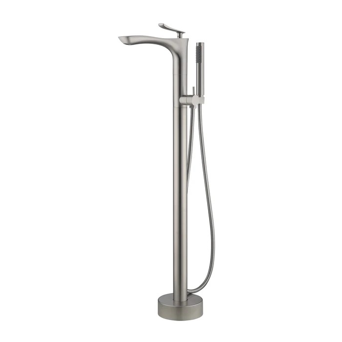 New Design Floor Mount Bath Tub Filler Mixer Tap Freestanding Bathtub Faucet with Handheld Shower