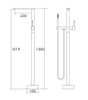 CUPC Floor Mounted Free Standing Freestand Freestanding Bath Tub Bathtub Mixer Tap Faucet Shower Set