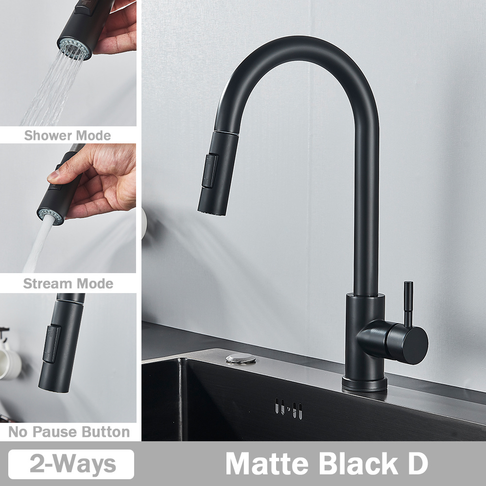 Black Stainless Steel Spring Kitchen Sink Faucet of China Supplier Landonbath