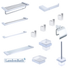 Matt Black European Bath Towel Rack Set Bathroom Hardware Kit 27Series