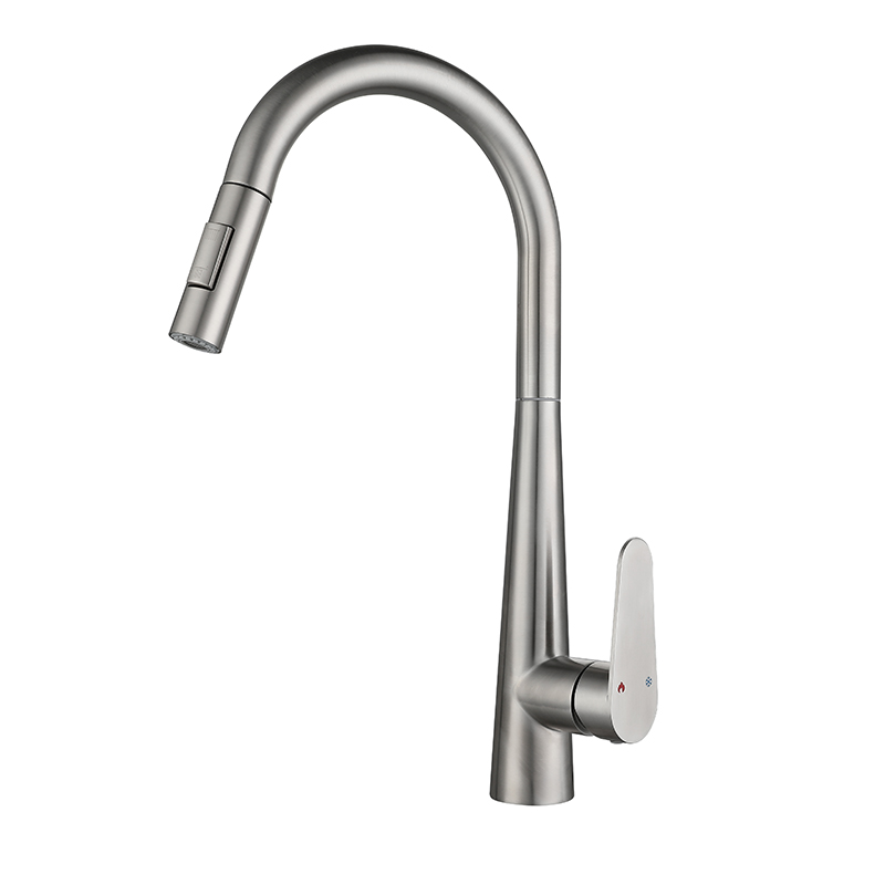 High quality stainless steel pull out kitchen faucet 1302724