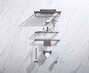 Matt Black Bathroom Accessories Set Paper Holder Towel Rod 69Series