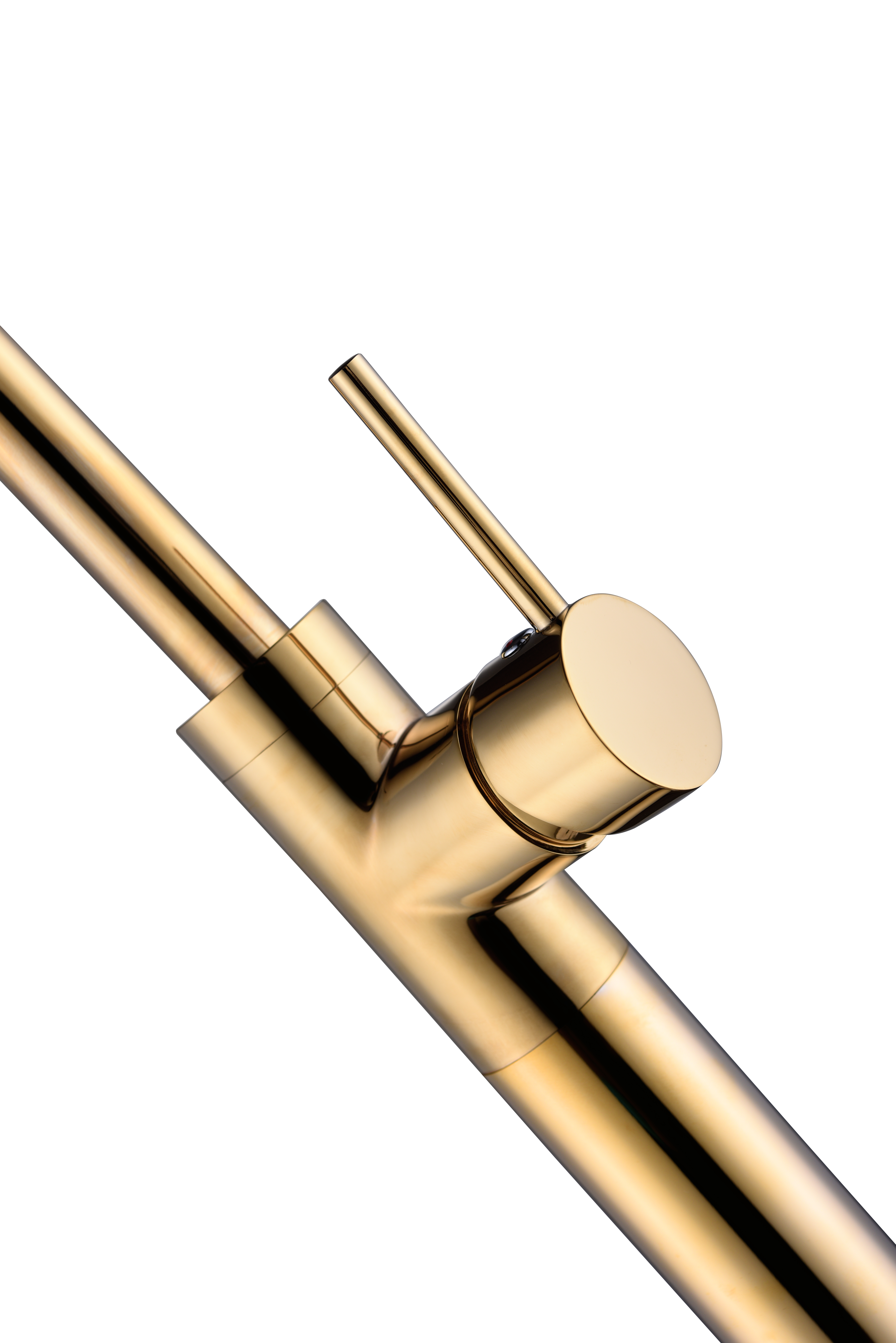 French Gold Single Handle Thermostatic Bathtub Tap