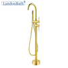 French Gold Unique Design Freestanding Bathroom Faucet