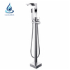 304 Stainless Steel Traditional Style Square Round Floor-Mount Bathtub Faucet