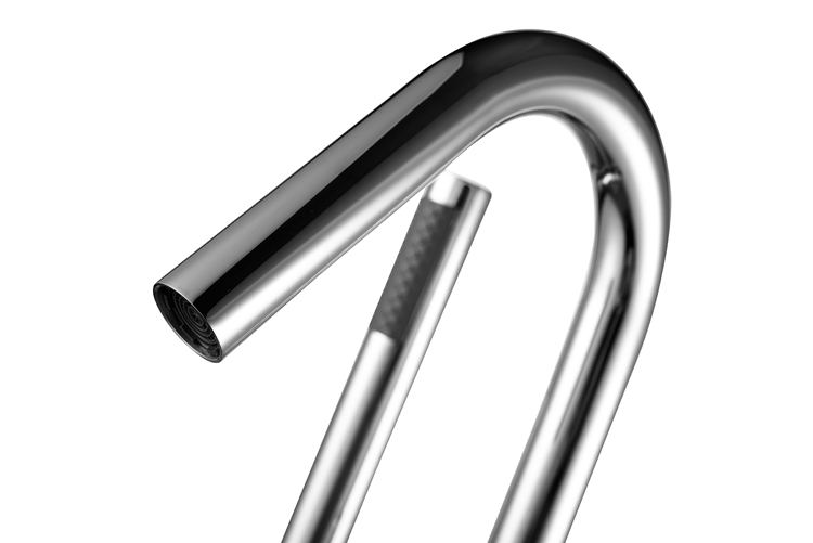 Zinc Alloy Long Spout Brass Floor-Mount Bathtub Faucet