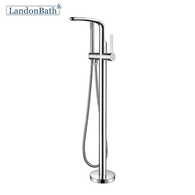 Single Hole Unique Design Floor-Mount Bathtub Faucet