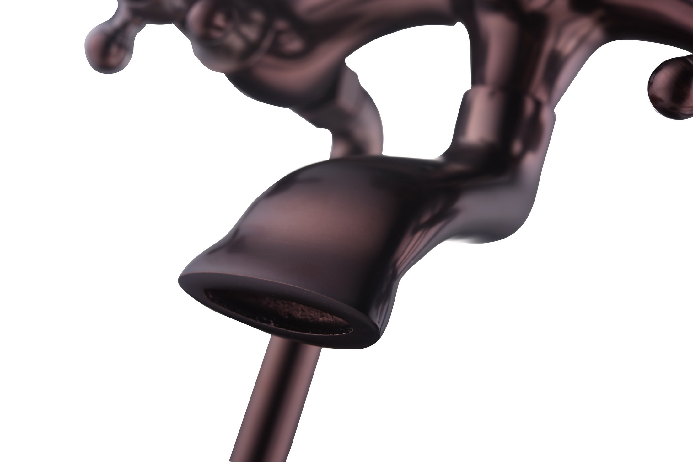 Matte Black Traditional Style Deck-Mount Roman Bathtub Faucet