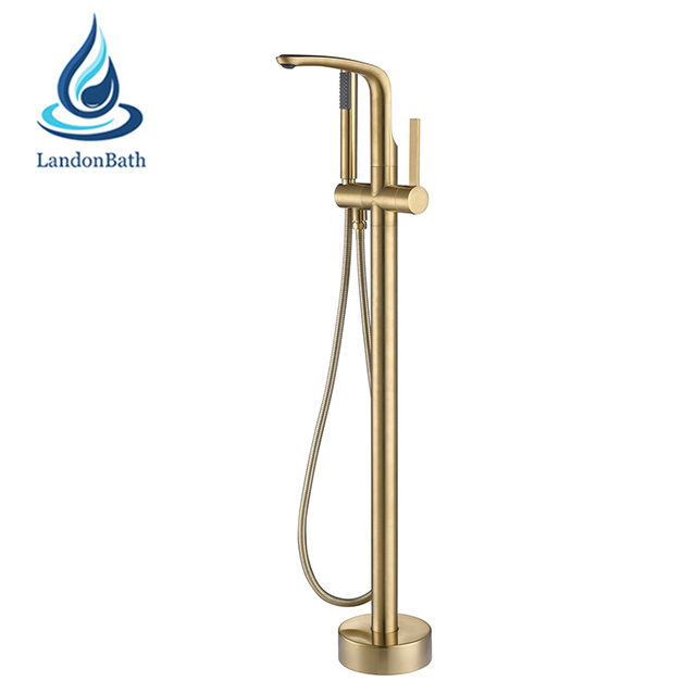French Gold Zinc Water Faucet Freestanding Faucet