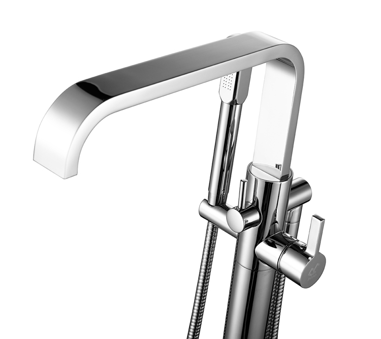 Hot and Cold Water Exchange Latest Brass Freestanding Faucet