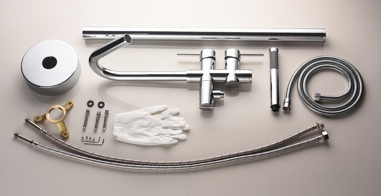 Hot and Cold Water Exchange Thermostatic Bath Shower Faucet