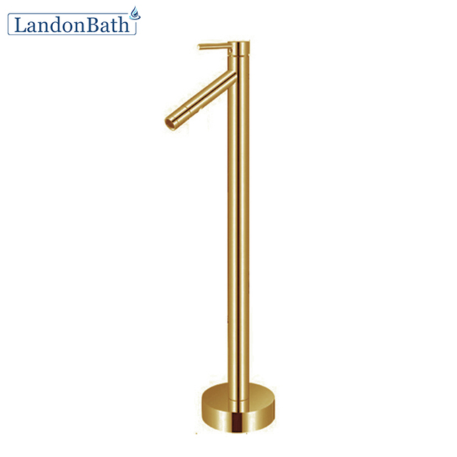 French Gold Freestanding Faucet Free Standing European Style Bath Tap