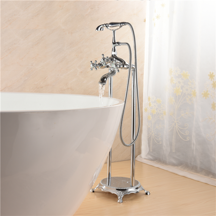 Zinc Alloy Deck-Mount Roman Bathtub Faucet Bathroom Shower Factory Price Mixer